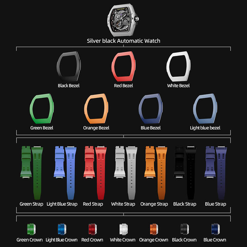 Atomic Serisi – Değiştirilebilir Otomatik Saat Kombinasyonu FluoroRubber