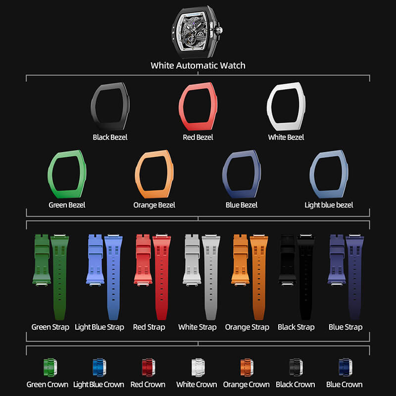 Atomic Serisi – Değiştirilebilir Otomatik Saat Kombinasyonu FluoroRubber