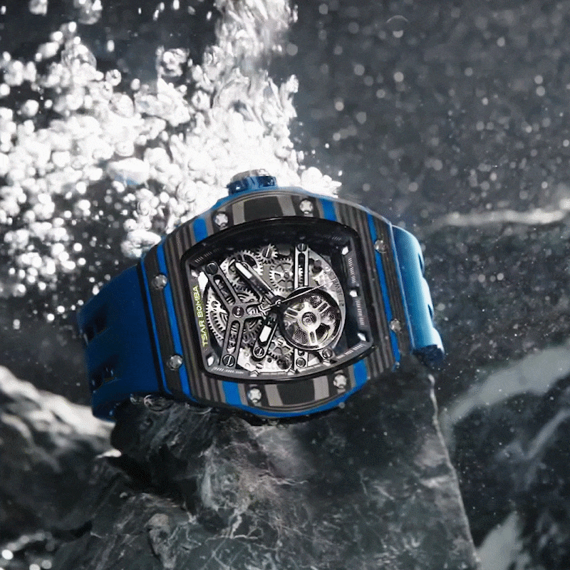 Atomic Serisi – Değiştirilebilir Otomatik Saat Kombinasyonu Karbon Fiber