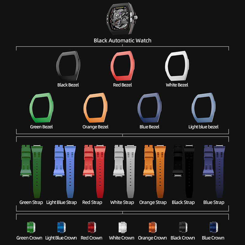 Atomic Serisi – Değiştirilebilir Otomatik Saat Kombinasyonu FluoroRubber