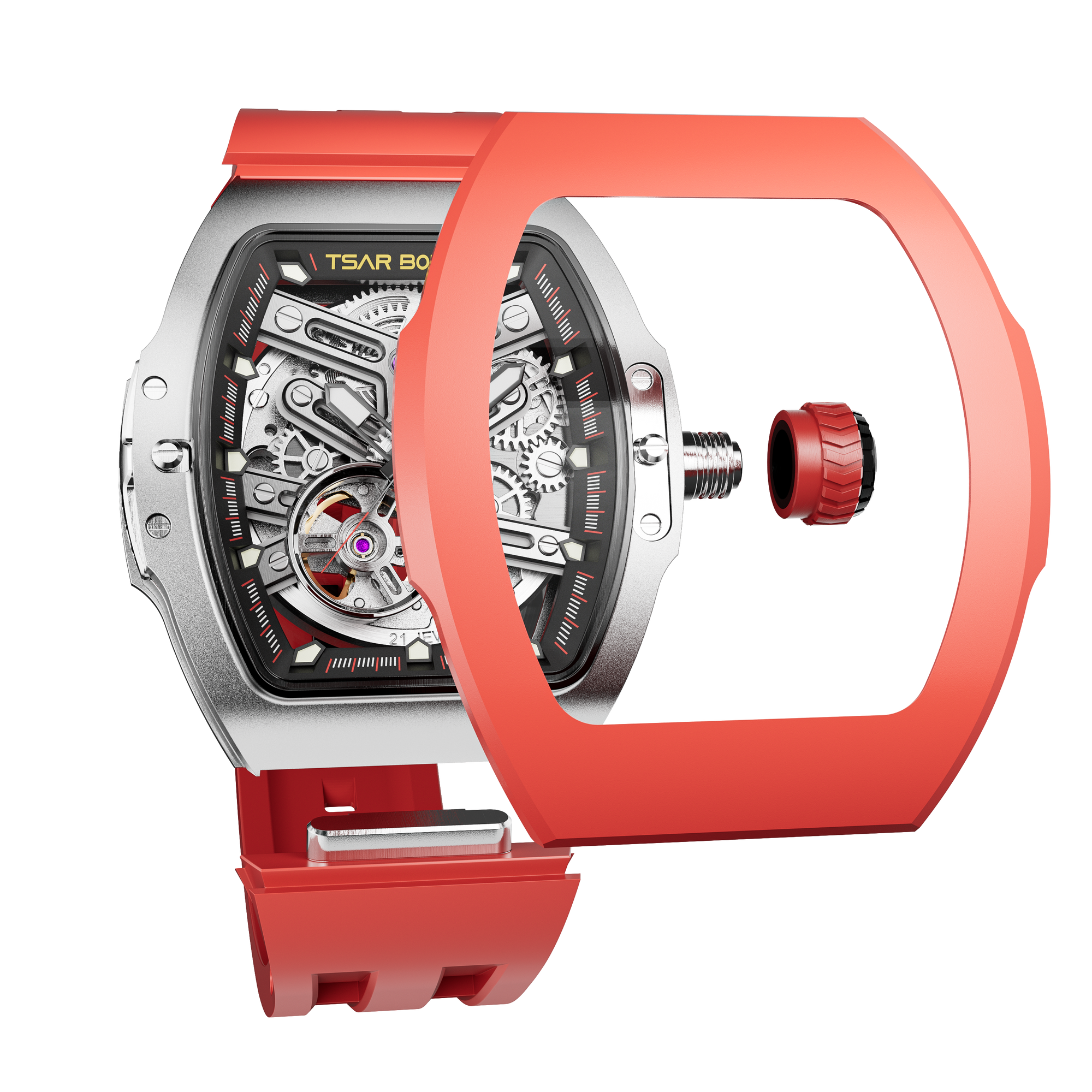 Atomic Serisi – Değiştirilebilir Otomatik Saat Kombinasyonu FluoroRubber