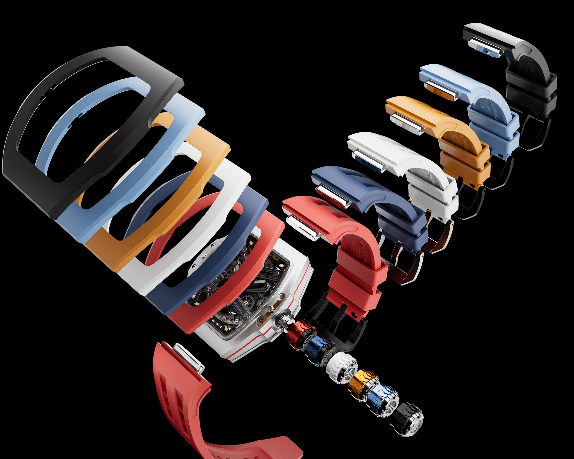 Atomic Serisi – Değiştirilebilir Otomatik Saat Kombinasyonu FluoroRubber