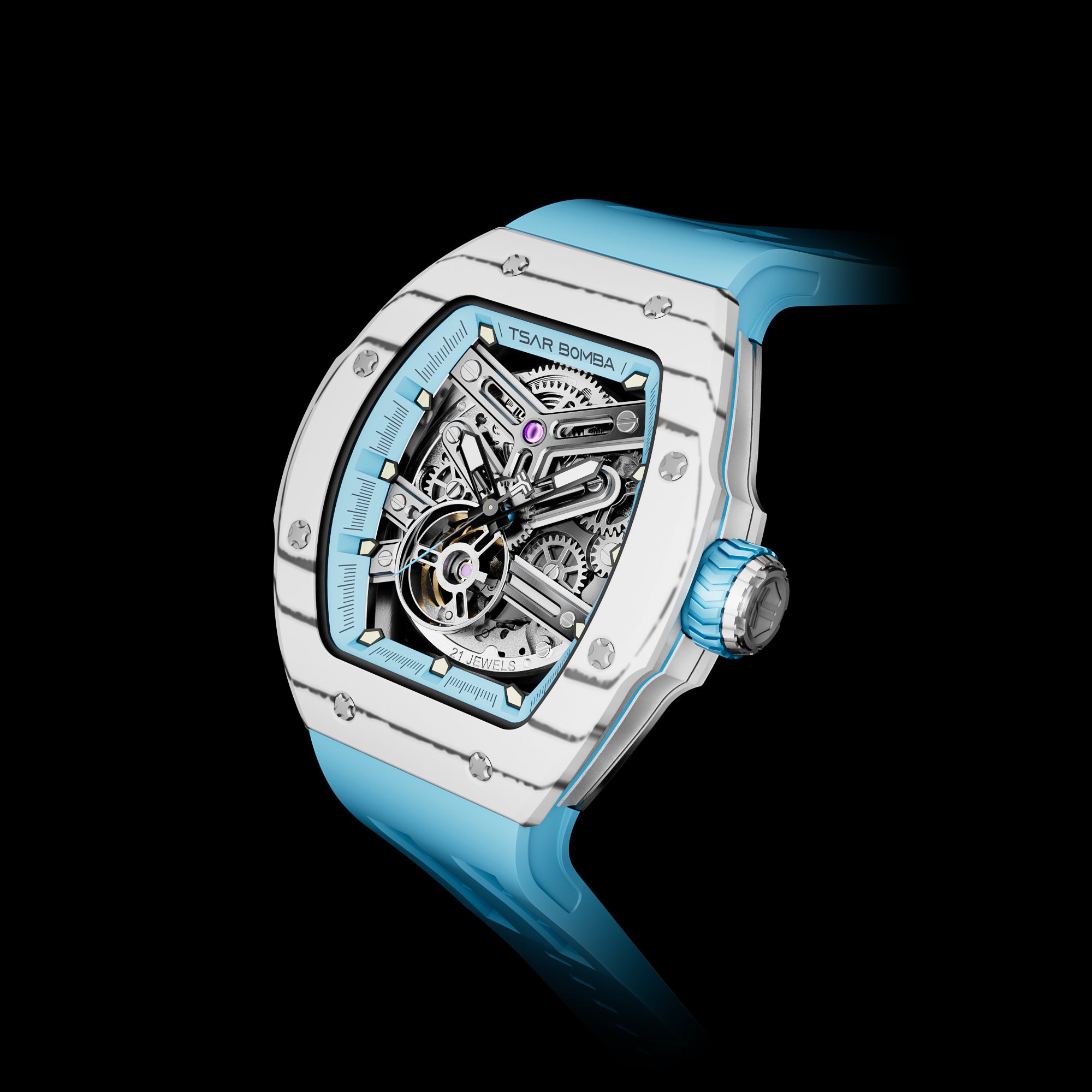 Atomic Serisi – Değiştirilebilir Otomatik Saat Kombinasyonu Karbon Fiber