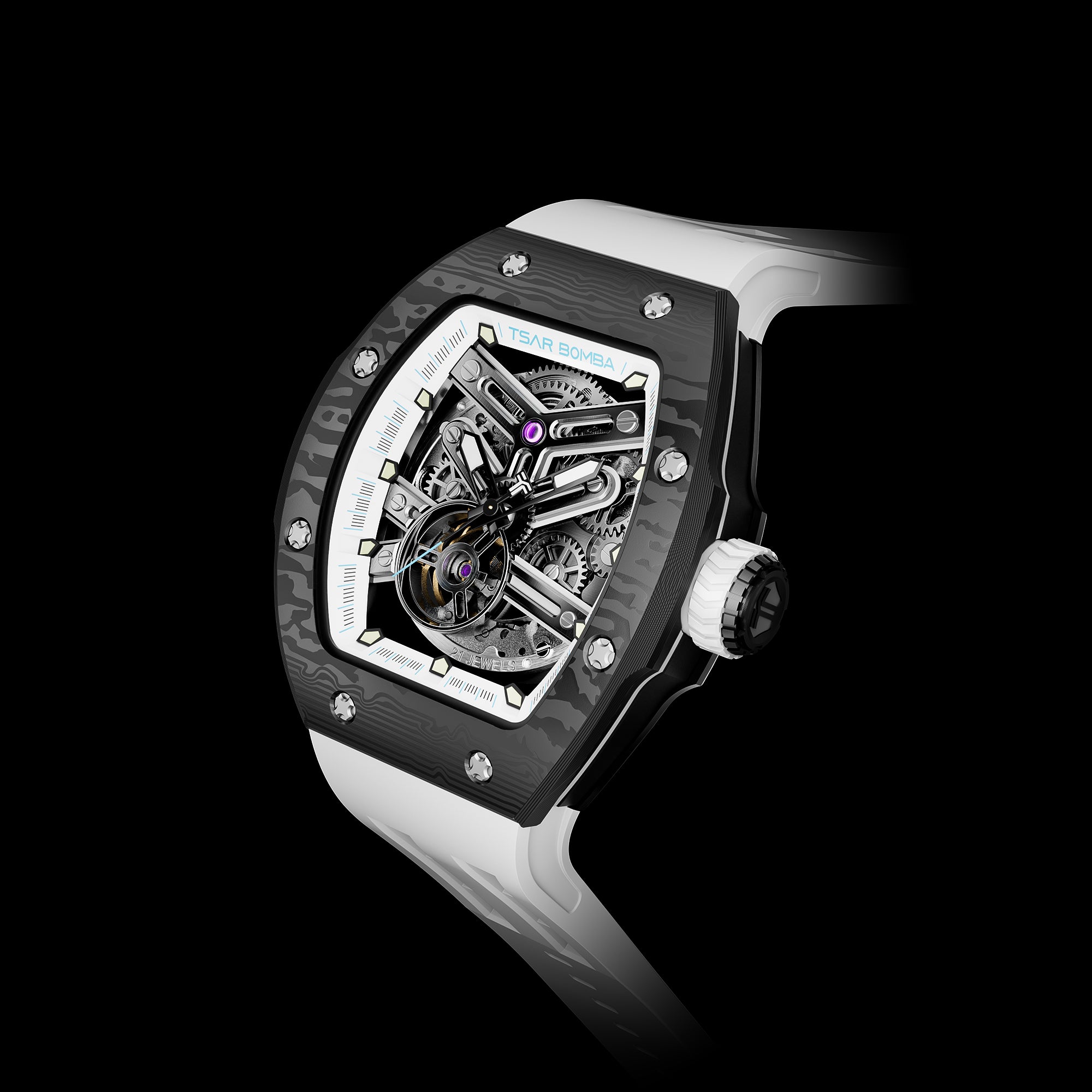 Atomic Serisi – Değiştirilebilir Otomatik Saat Kombinasyonu Karbon Fiber