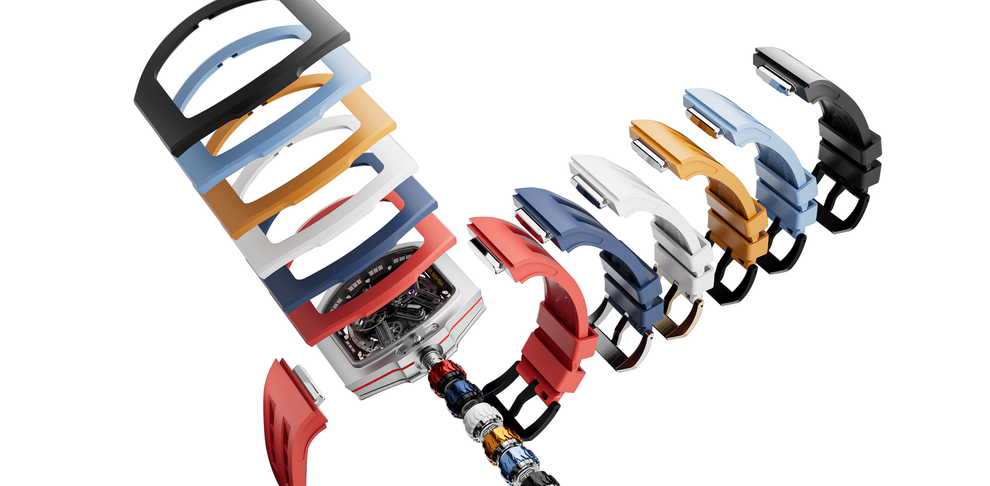 Atomic Serisi – Değiştirilebilir Otomatik Saat Kombinasyonu FluoroRubber