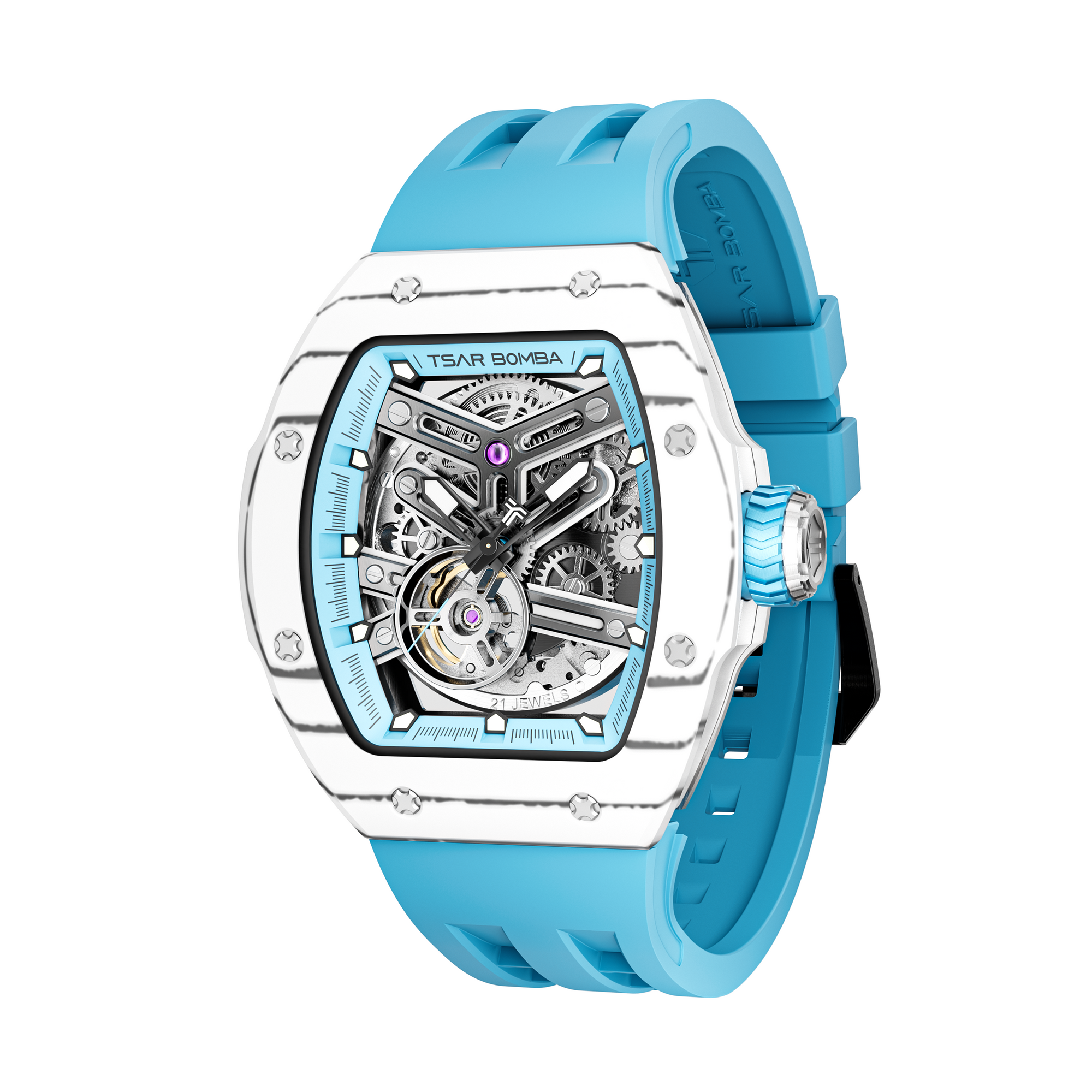 Atomic Serisi – Değiştirilebilir Otomatik Saat Kombinasyonu Karbon Fiber